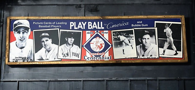 1939 Play Ball Antique Style Art Wood Baseball Card Advertising Sign ...