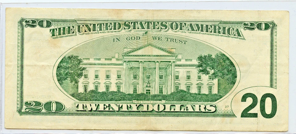 1999 US $20.00 FDR STAR NOTE, SAN FRANCISCO PRINT, AMERICANA, LOW SERIAL # - Image 2 of 2