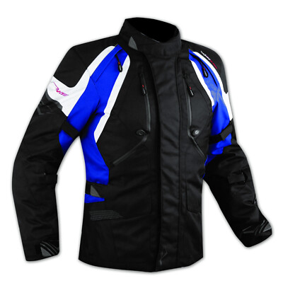 Jacke CE Protektoren Qualität Wasserdicht Motorradsport Thermojacke Blau