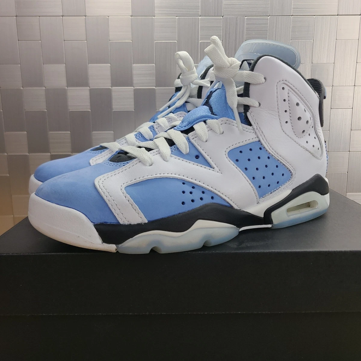 GS Gradeschool Air Jordan 6 Retro UNC White 4.5y Youth 6 Womens