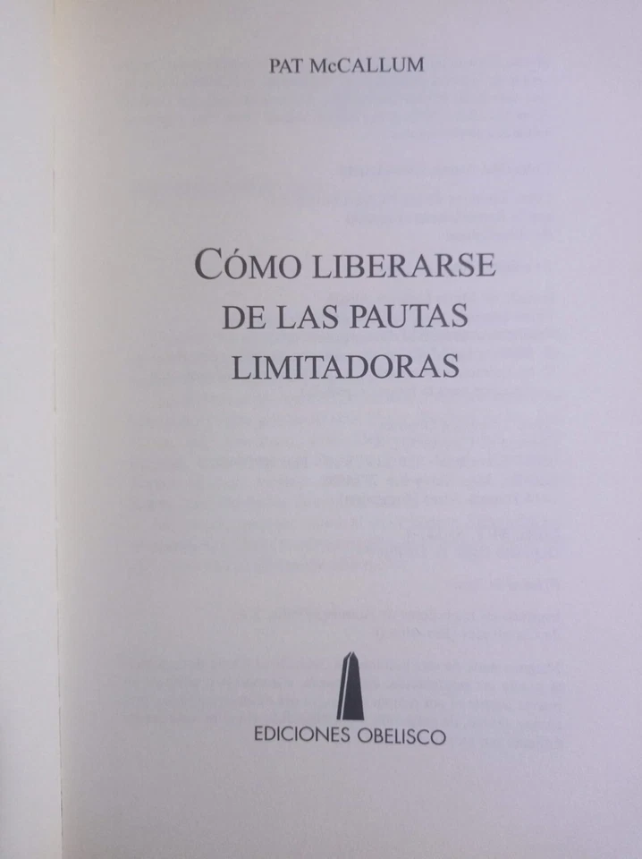 COMO LIBERARSE DE PAUTAS LIMITADORAS. PAT MC CALLUM, JOSE MARIA POMARES - Imagen 4 de 4