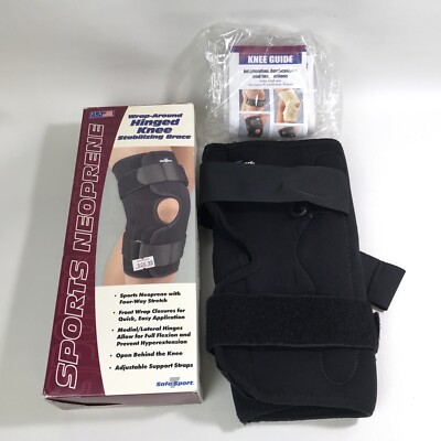 FLA Orthopedics Sports Neoprene Wrap-around Hinged Knee Stabilizing Brace Sz M