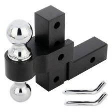 Tow Trailer Hitch 2 Ball Towing 2 Inch Receiver Adjustable Black