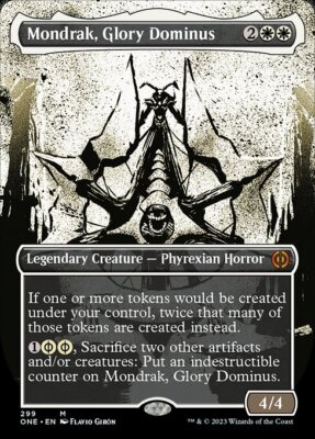 MTG MONDRAK, GLORY DOMINUS 299 FOIL EXC MONDRAK, DOMINUS DELLA GLORIA ONE X EN