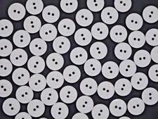 Vtg White Maritime Anchor 2-Hole Button with Raised Edge 15mm Lot of 13 A145-10