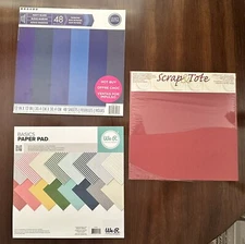 We R Memory Keepers Basics 12x12 Paper Pad 24 Sheets Double-Sided & Pad Of Navys