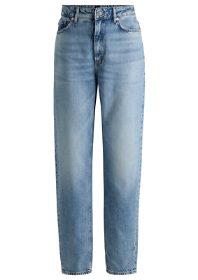 BOSS Womens Mom Jeans Blue UK28 The Ruth Relaxed Fit High Rise