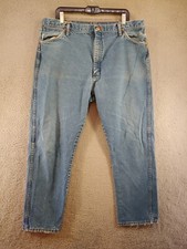 Wrangler Vintage Jeans 42x30 Mens Made USA Has Distressing