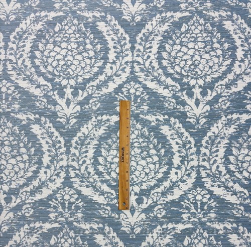 BALLARD DESIGN ANNABELLE CHAMBRAY BLUE InsideOut® FURNITURE FABRIC BY YARD 55"W - Picture 4 of 7