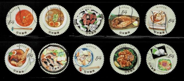 Japan 2020 Delicious Nippon #2 Food 84Y Complete Used Set of 10 Sc# 4457 a-j