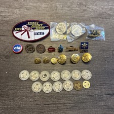 Vintage CTA Chicago Transit Authority Pin Button Token Lot