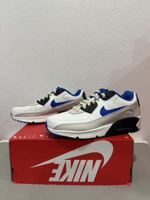 Nike Air Max 90 Low shoe Summit White Racer Blue DV3607-100 grade school 6y