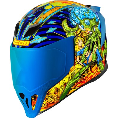Icon 0101-15550 Airflite Bugoid Blitz Helm XL Blau