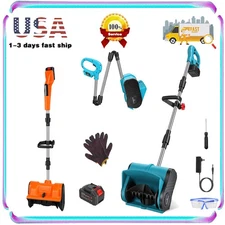 500W 21V 11In Cordless Snow Shovel Foldable Battery Powered Snow Thrower
