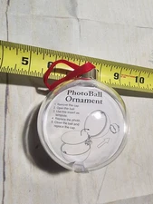 Photo Ball Ornament Holds 2 photos Brand New 