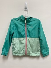 Columbia SIZE 6/7 Seafoam Mint Green Hooded Fleece Girl's Jacket
