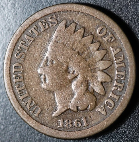 1861 INDIAN HEAD CENT - GOOD+