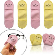 Finger Grip Eyeglass Cleaner 4 Pack Premium Microfiber Glasses Cleaning