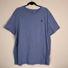 Polo Ralph Lauren Mens Blue Crew Neck Short Sleeve T Shirt XXL Standard Jersey