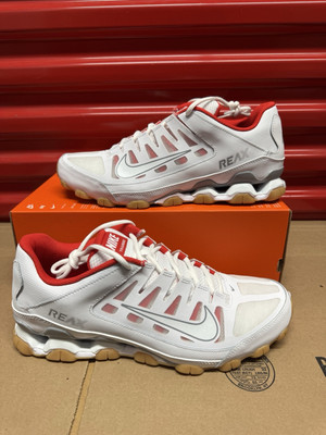 Men's Size 12 - Nike Reax 8 TR Mesh White Wolf Grey Red 621716-103