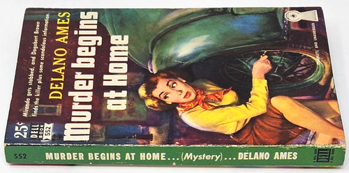 Mord beginnt zu Hause Delano James Dell Buch 552 25 Cent Taschenbuch Mystery 1950 - Bild 3 von 9
