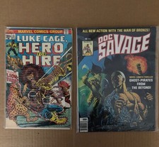 Bronze Marvel Comics lot of 2, Luke Cage #13 1973, Doc Savage #4 1976
