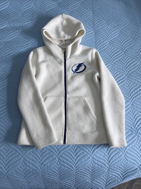 Tampa Bay lightning hoodie zip up jacket Ivory  Small NHL