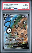 2022 POKEMON SWORD & SHIELD SILVER TEMPEST#177 FULL ART/UNOWN V on eBay