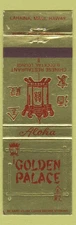Matchbook Cover - Golden Palace Chinese Restaurant Lahaina Maui HAwaii