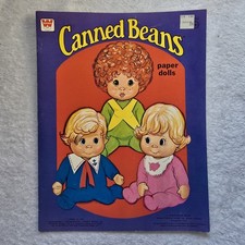 Vintage Whitman 1977 Beans Paper Dolls Uncut Mattel Baby Beans