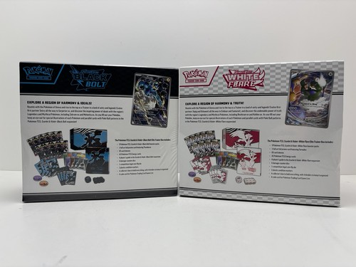 Pokemon TCG Scarlet & Violet Black Bolt and White Flare ETB, Set of 2, NEW - Picture 2 of 2