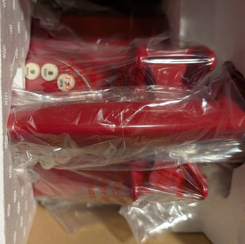 Teléfono fijo retro Pottery Barn Grand rojo botón giratorio - NUEVO EN CAJA Foto 3 de 4