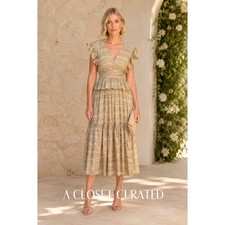 Ulla Johnson Bendetta Silk Midi Dress 4 NEW