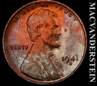 1941-S Lincoln Wheat Cent- Super Color- Choice Gem Brilliant Uncirculated #K287