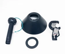 HOME DECORATORS Easton 52 in. Matte Black Ceiling Fan Canopy, Bracket & Downrod