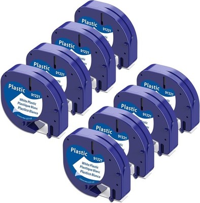 Etikettenband 12mm x 4m Aken Kompatibel mit Dymo Letratag