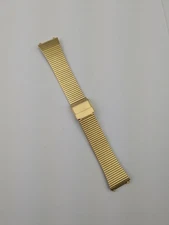 Vtg Speidel 17mm Gold Tone Watch Band Two Piece Strap NOS NEW OLD STOCK