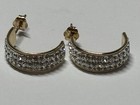 10k Yellow Gold Half Hoop Pierced Earrings 1.47 Grams — photo 2
