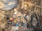 Vintage Costume Jewelry Lot 2.5 Lbs Boho Necklaces Earrings Bangles All Wearable