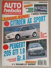 AUTO HEBDO N°566 25/3/1987 CITROEN AX SPORT PEUGEOT 205 GTI F.WILLIAMS CHATRIOT