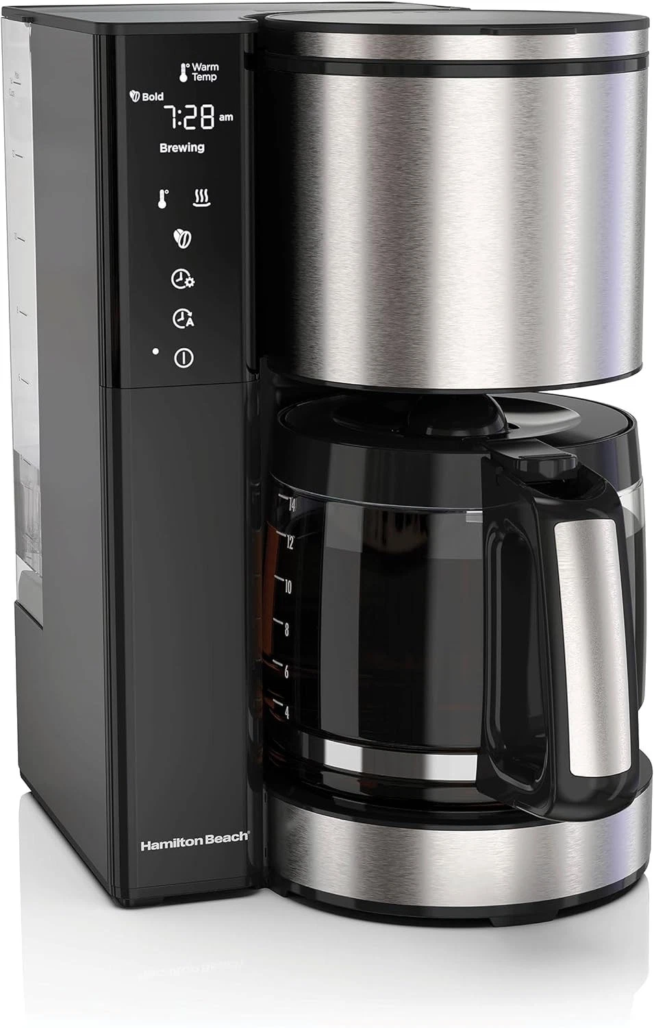 14 Cup Programmable Coffee Maker W/ Easy Measure Light Up Reusable Filter