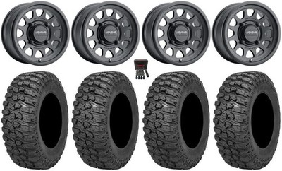 Method 414 15'' Wheels Black +38mm 30'' Trail Saw 2.0 Tires Commander Maverick