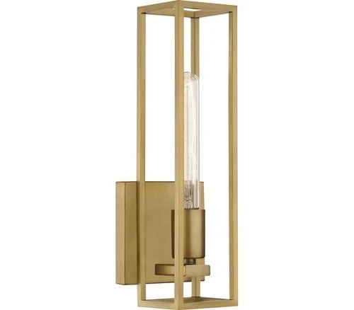 Quoizel LGN8605WS Leighton Vanity, 1-Light 100 Watts, Weathered Brass - Picture 1 of 2