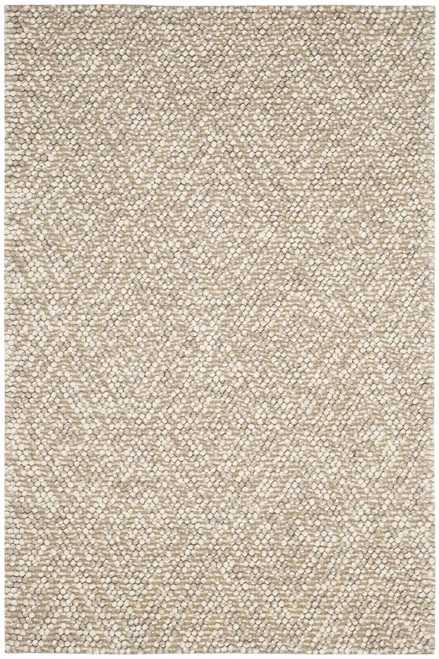 Natura Collection Accent Rug - 4' x 6', Beige, Handmade Wool, Ideal for High ... - Image 2 of 4