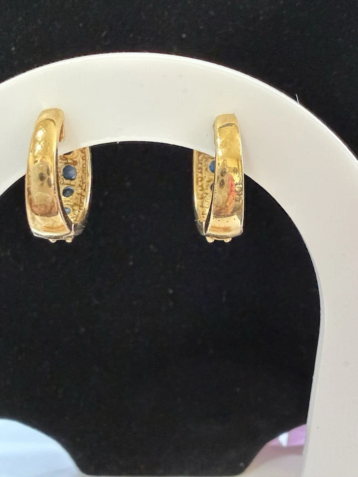 Juego de collar/pendientes Ross Simons oro/plata de ley 925 zafiro Foto 4 de 4