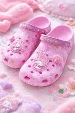 Crocs Classic Clog My Melody Sanrio Pink All Over Print Women  s Sz 11 Girl New