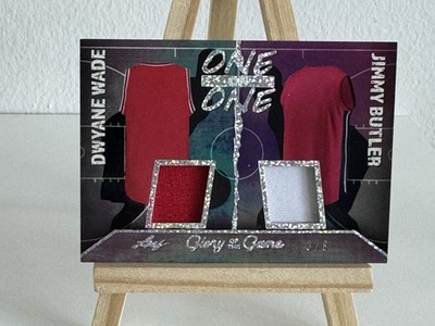 2025 Leaf Glory of Game One on One Dwyane Wade Jimmy Butler Game-Used Dual Patch