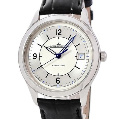 JAEGER LECOULTRE Master Control Date Q1548530 176.8.40.S Blue hands, see-t