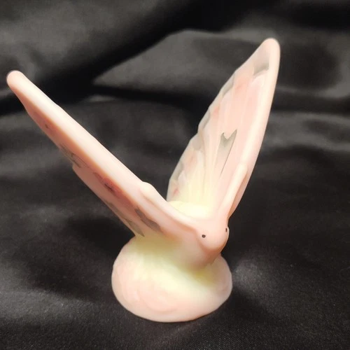 Fenton Signed Hand Painted Limited Edition Glass Butterfly Figurine, Floral, USA