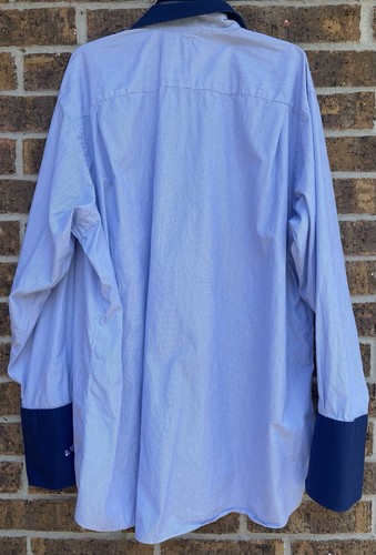 Paul Fredrick Imperial 100% Cotton Dress Shirt French Cuffs Sz 19 36 Monogrammed - Picture 4 of 5